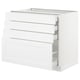 SEKTION / MAXIMERA Armoire inf 4 tir, blanc/Axstad blanc mat, 36x24x30 "