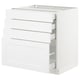 SEKTION / MAXIMERA Armoire inf 4 tir, blanc/Axstad blanc mat, 30x24x30 "