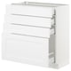 SEKTION / MAXIMERA Armoire inf 4 tir, blanc/Axstad blanc mat, 30x15x30 "
