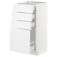 SEKTION / MAXIMERA Armoire inf 4 tir, blanc/Axstad blanc mat, 15x15x30 "