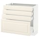 SEKTION / MAXIMERA Armoire inf 4 tir, blanc/Bodbyn blanc cassé, 36x15x30 "