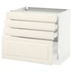 SEKTION / MAXIMERA Armoire inf 4 tir, blanc/Bodbyn blanc cassé, 36x24x30 "