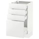 SEKTION / MAXIMERA Armoire inf 4 tir, blanc/Ringhult blanc, 18x15x30 "