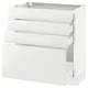 SEKTION / MAXIMERA Armoire inf 4 tir, blanc/Ringhult blanc, 30x15x30 "