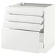 SEKTION / MAXIMERA Armoire inf 4 tir, blanc/Ringhult blanc, 30x24x30 "