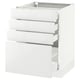 SEKTION / MAXIMERA Armoire inf 4 tir, blanc/Ringhult blanc, 24x24x30 "