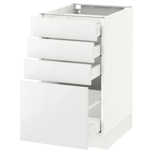SEKTION / MAXIMERA Armoire inf 4 tir, blanc/Ringhult blanc, 18x24x30 "