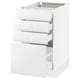 SEKTION / MAXIMERA Armoire inf 4 tir, blanc/Ringhult blanc, 18x24x30 "