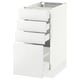 SEKTION / MAXIMERA Armoire inf 4 tir, blanc/Ringhult blanc, 15x24x30 "