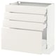 SEKTION / MAXIMERA Armoire inf 4 tir, blanc/Veddinge blanc, 30x15x30 "