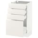 SEKTION / MAXIMERA Armoire inf 4 tir, blanc/Veddinge blanc, 18x15x30 "