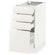 SEKTION / MAXIMERA Armoire inf 4 tir, blanc/Veddinge blanc, 15x24x30 "