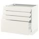 SEKTION / MAXIMERA Armoire inf 4 tir, blanc/Veddinge blanc, 36x24x30 "
