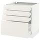 SEKTION / MAXIMERA Armoire inf 4 tir, blanc/Veddinge blanc, 30x24x30 "