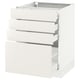 SEKTION / MAXIMERA Armoire inf 4 tir, blanc/Veddinge blanc, 24x24x30 "