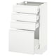SEKTION / MAXIMERA Armoire inf 4 tir, blanc/Voxtorp blanc mat, 18x15x30 "