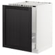 SEKTION / MAXIMERA Armoire inf évier/tri déchets, blanc/Lerhyttan teinté noir, 24x24x30 "