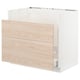 SEKTION / MAXIMERA Armoire inf pr év HAVSEN/p tri/2fac, blanc/Askersund effet frêne clair, 36x24x30 "