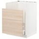 SEKTION / MAXIMERA Armoire inf pr év HAVSEN/p tri/2fac, blanc/Askersund effet frêne clair, 24x24x30 "