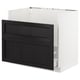 SEKTION / MAXIMERA Armoire inf pr év HAVSEN/p tri/2fac, blanc/Lerhyttan teinté noir, 36x24x30 "