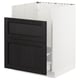 SEKTION / MAXIMERA Armoire inf pr év HAVSEN/p tri/2fac, blanc/Lerhyttan teinté noir, 24x24x30 "