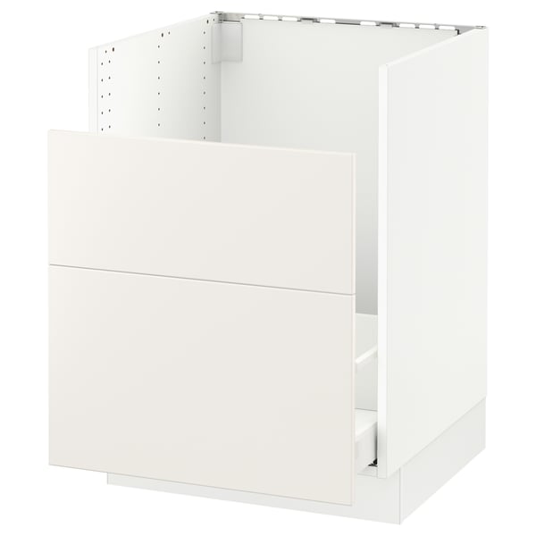 SEKTION / MAXIMERA Armoire inf pr év HAVSEN/p tri/2fac, blanc/Veddinge blanc, 24x24x30 "