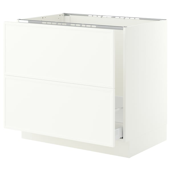 SEKTION / MAXIMERA Armoire inf pr évier/tri/2 faces, blanc/Aspudden blanc mat, 36x24x30 "