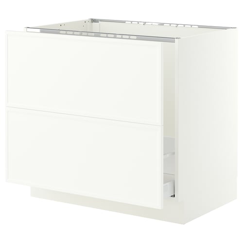 SEKTION / MAXIMERA Armoire inf pr évier/tri/2 faces, blanc/Aspudden blanc mat, 36x24x30 "