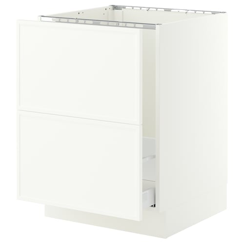 SEKTION / MAXIMERA Armoire inf pr évier/tri/2 faces, blanc/Aspudden blanc mat, 24x24x30 "