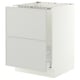 SEKTION / MAXIMERA Armoire inf pr évier/tri/2 faces, blanc/Aspudden gris clair, 24x24x30 "