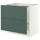 SEKTION / MAXIMERA Armoire inf pr évier/tri/2 faces, blanc/Aspudden gris-vert foncé, 36x24x30 "