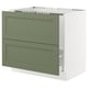 SEKTION / MAXIMERA Armoire inf pr évier/tri/2 faces, blanc/Axstad gris-vert, 36x24x30 "