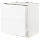 SEKTION / MAXIMERA Armoire inf pr évier/tri/2 faces, blanc Enköping/blanc effet bois, 30x24x30 "