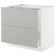 SEKTION / MAXIMERA Armoire inf pr évier/tri/2 faces, blanc/Havstorp gris clair, 36x24x30 "