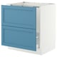 SEKTION / MAXIMERA Armoire inf pr évier/tri/2 faces, blanc/Lerhyttan bleu, 30x24x30 "
