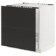SEKTION / MAXIMERA Armoire inf pr évier/tri/2 faces, blanc/Nickebo anthracite mat, 30x24x30 "