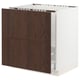 SEKTION / MAXIMERA Armoire inf pr évier/tri/2 faces, blanc/Sinarp brun, 30x24x30 "