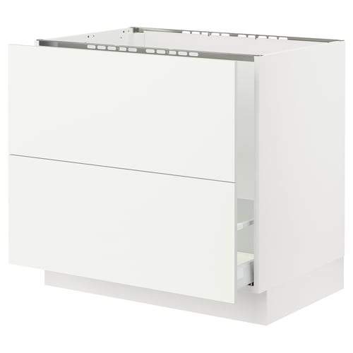 SEKTION / MAXIMERA Armoire inf pr évier/tri/2 faces, blanc/Vallstena blanc, 36x24x30 "