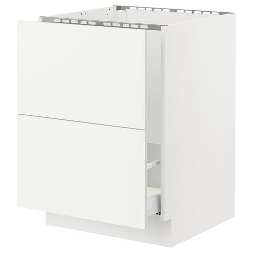 SEKTION / MAXIMERA Armoire inf pr évier/tri/2 faces, blanc/Vallstena blanc, 24x24x30 "