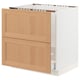 SEKTION / MAXIMERA Armoire inf pr évier/tri/2 faces, blanc/Vedhamn chêne, 30x24x30 "