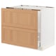 SEKTION / MAXIMERA Armoire inf pr évier/tri/2 faces, blanc/Vedhamn chêne, 36x24x30 "