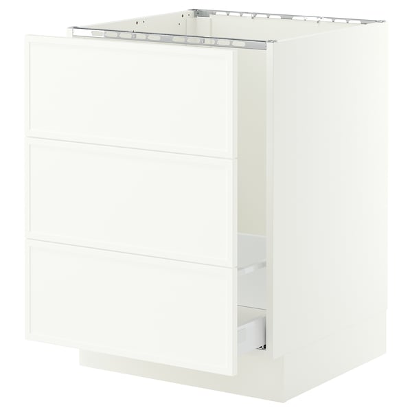 SEKTION / MAXIMERA Armoire inf pr évier/tri/3 faces, blanc/Aspudden blanc mat, 24x24x30 "