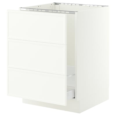 SEKTION / MAXIMERA Armoire inf pr évier/tri/3 faces, blanc/Aspudden blanc mat, 24x24x30 "