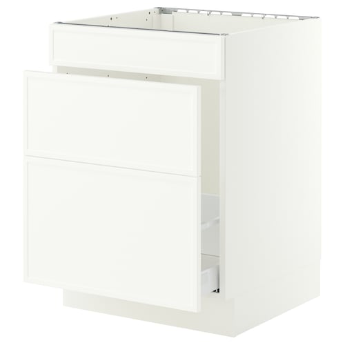 SEKTION / MAXIMERA Armoire inf pr évier/tri/3 faces, blanc/Aspudden blanc mat, 24x24x30 "