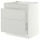 SEKTION / MAXIMERA Armoire inf pr évier/tri/3 faces, blanc/Aspudden gris clair, 30x24x30 "