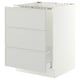 SEKTION / MAXIMERA Armoire inf pr évier/tri/3 faces, blanc/Aspudden gris clair, 24x24x30 "