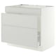 SEKTION / MAXIMERA Armoire inf pr évier/tri/3 faces, blanc/Aspudden gris clair, 36x24x30 "