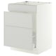 SEKTION / MAXIMERA Armoire inf pr évier/tri/3 faces, blanc/Aspudden gris clair, 24x24x30 "