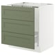 SEKTION / MAXIMERA Armoire inf pr évier/tri/3 faces, blanc/Axstad gris-vert, 30x24x30 "