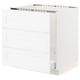 SEKTION / MAXIMERA Armoire inf pr évier/tri/3 faces, blanc Enköping/blanc effet bois, 30x24x30 "